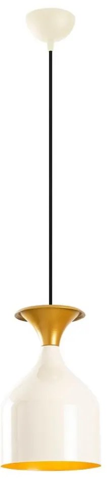 Pendul pe cablu SIVANI 1xE27/40W/230V alb/cupru