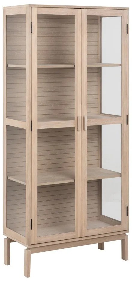 Vitrină cu aspect de lemn de stejar 80x180 cm Linley – Actona