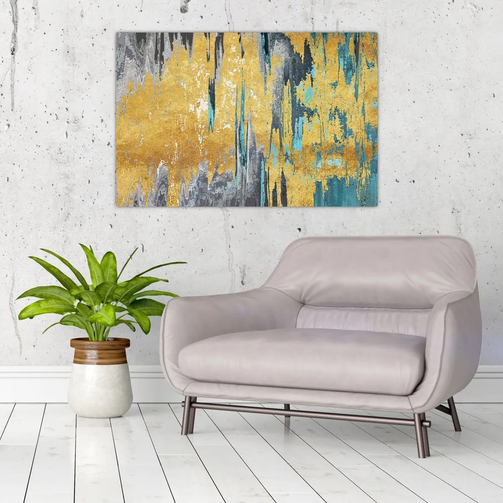 Tablou - Design auriu (90x60 cm)