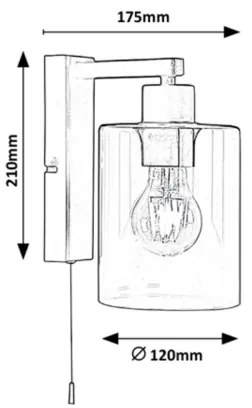 Aplică Rabalux 1xE27/40W/230V