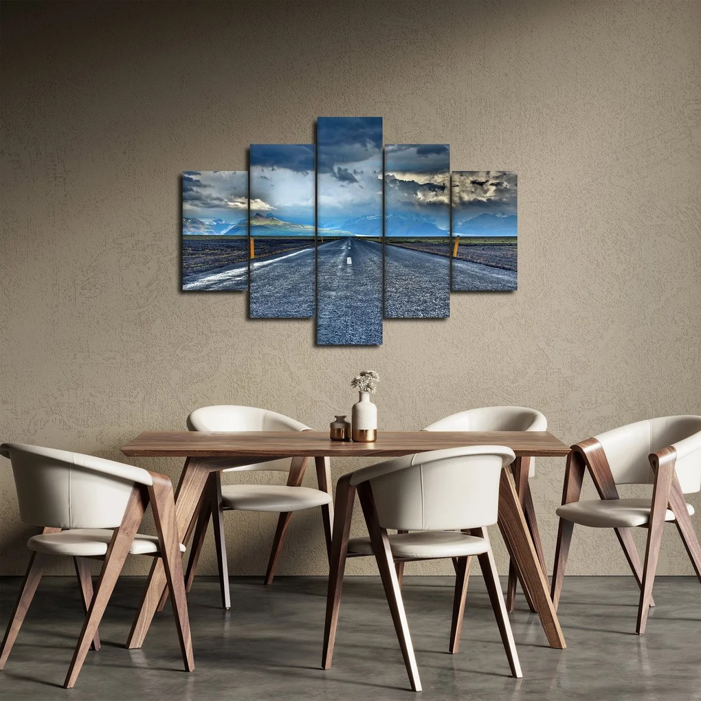 Tablou cu drum în furtună (150x105 cm)