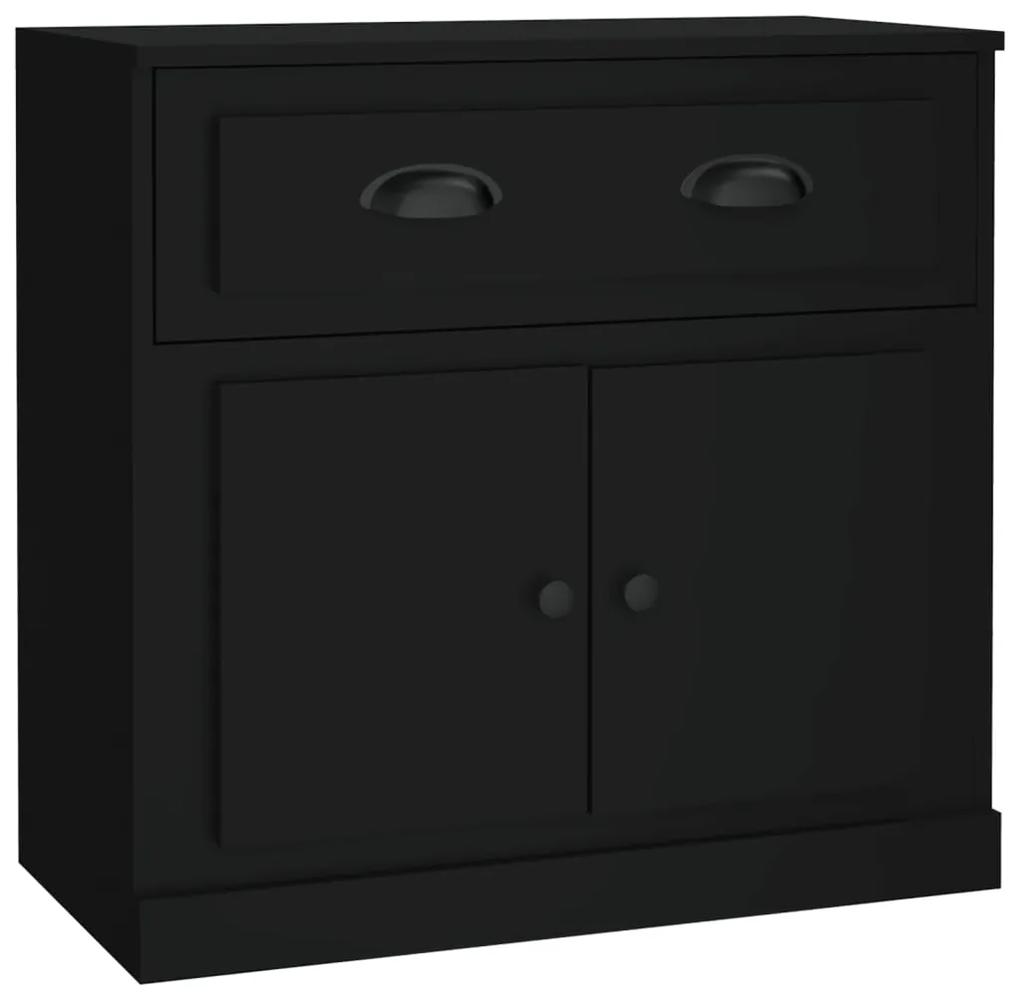 816425 vidaXL Servantă, negru, 70x35,5x67,5 cm, lemn prelucrat