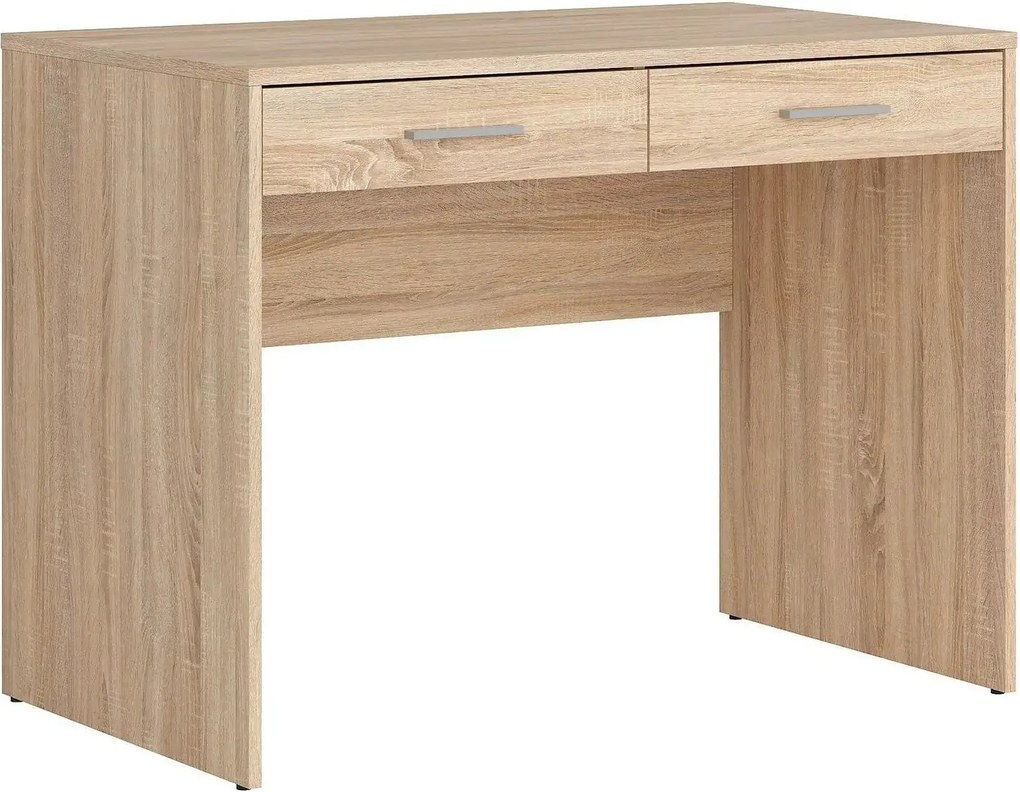 Birou NEPO PLUS, stejar sonoma, PAL laminat, cu 2 sertare, 100x59x76 c