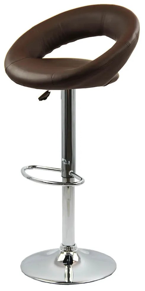 Scaun bar maro ABS 151 din piele sintetică cu desing modern