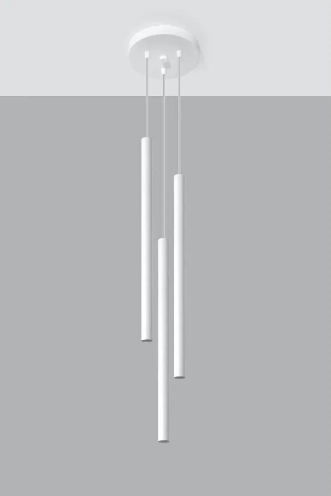 Lustră albă din metal ø 20 cm Fideus – Sollux