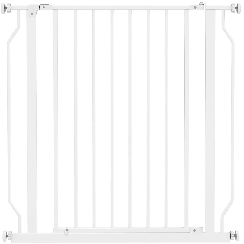 PawHut Barieră de siguranță pentru animal de companie reglabilă în lungime dim. 75-85L x 76H cm alb | Aosom Romania