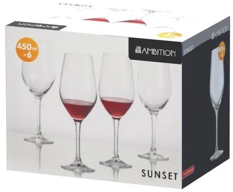 Set 6 pahare vin 450ml, Sunset