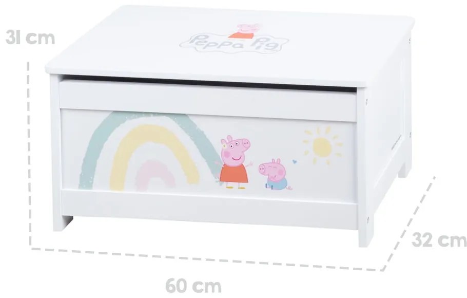 Cutie de depozitare pentru copii 60x32x30 cm Peppa Pig – Roba