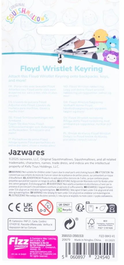 Breloc roșu Fizz Floyd – SQUISHMALLOWS