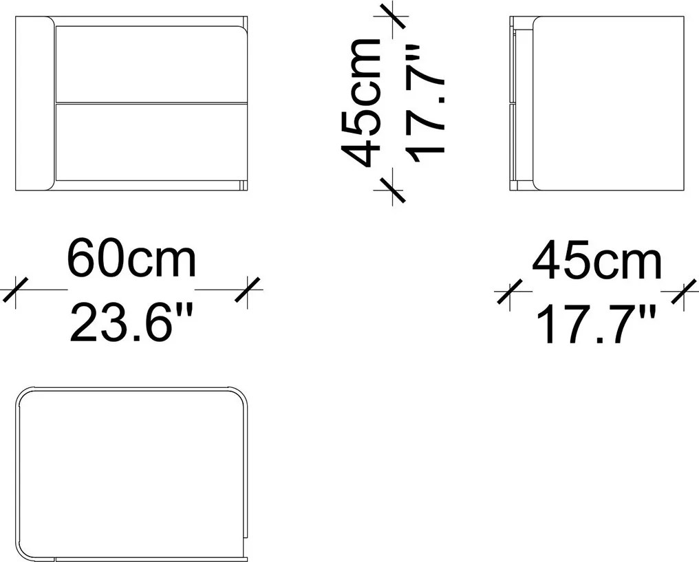 Noptieră lemn masiv Sophia Personalizabilă - 90 cm