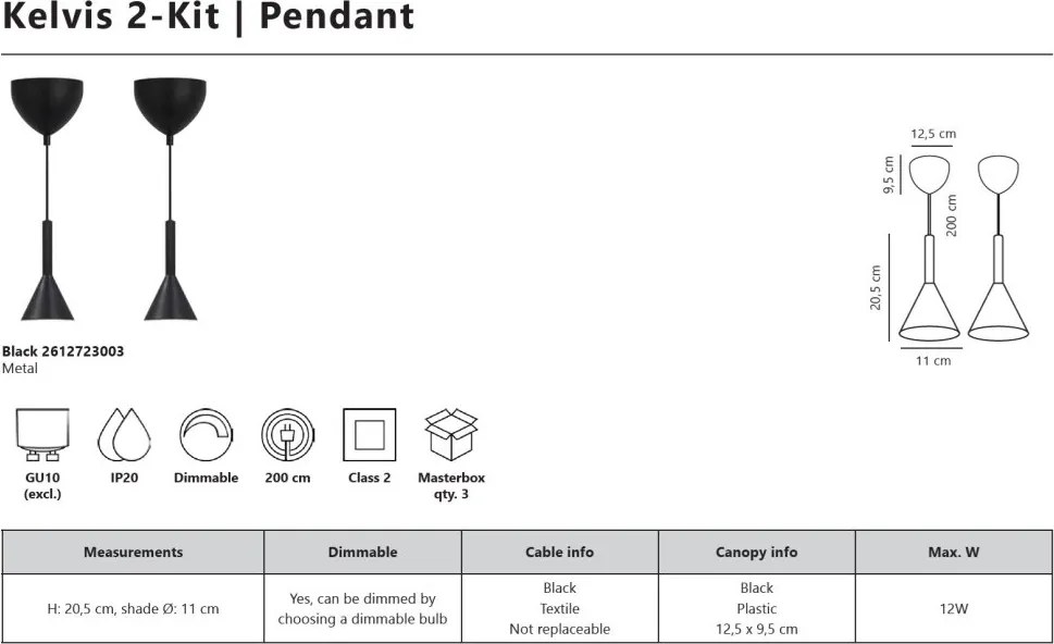 Kit 2 Pendule design nordic modern Kelvis