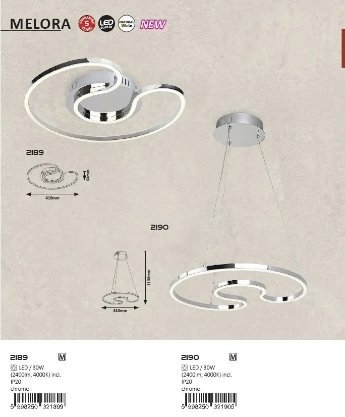 Lustra LED suspendata design modern Melora 2190 RX