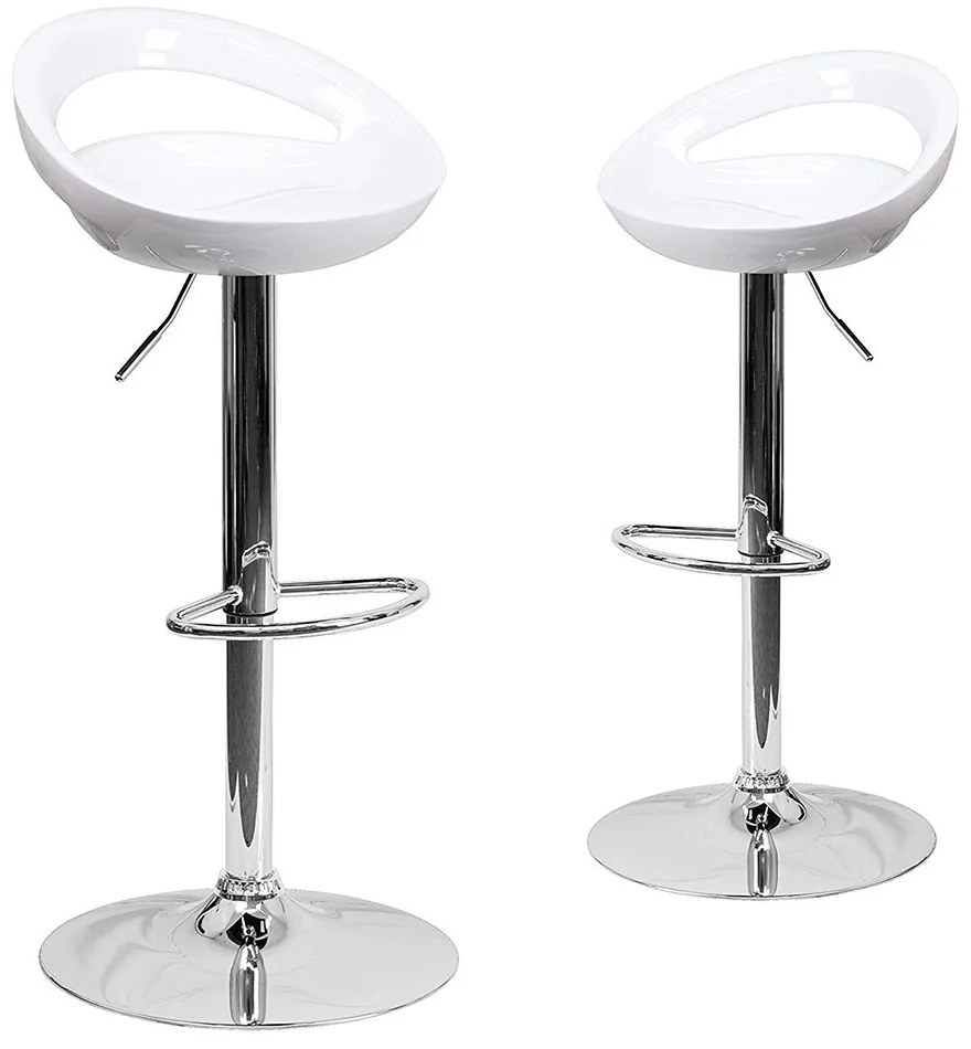 2 buc scaune de bar Kitti-alb