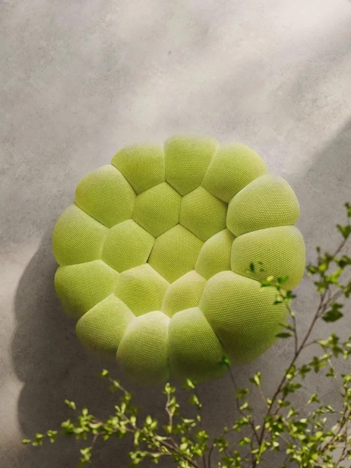 Fotoliu Bubble Ball (Fagure) din spumă cu memorie HD – design modern și confort premium (Culoare: Verde Smarald)