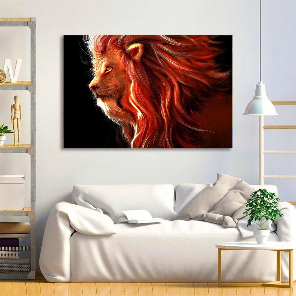 Tablou Canvas - Lion creativ 40 x 65 cm