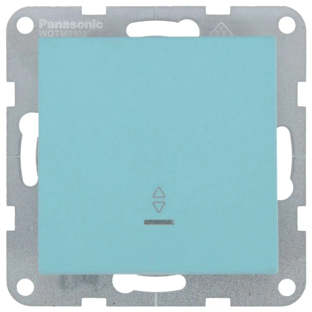 Intrerupator cap scara cu led 10A, IP20, Turcoaz, Panasonic Karre Plus 55 Soft Touch