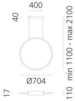 Lustră LED dimabilă pe cablu Artemide 1992210APP DISCOVERY LED/50W/230V antracit