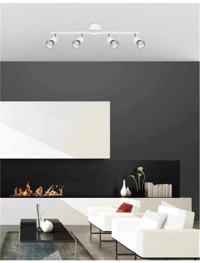 Plafoniera moderna cu spoturi Base alba 4L NVL-661004