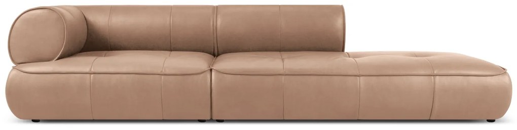Canapea Lily cu 4 locuri si tapiterie din piele naturala