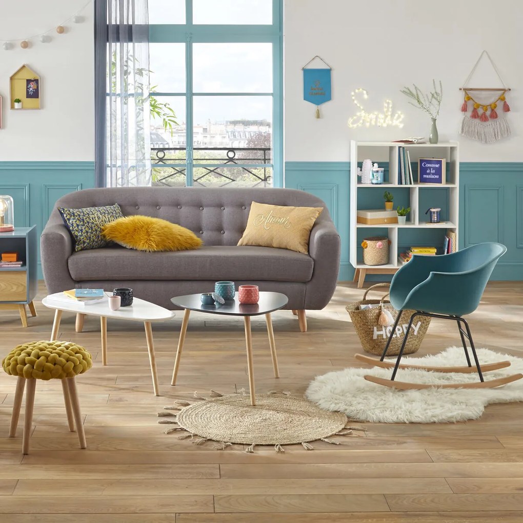 Covor rotund din iuta COSY LUREX 80 cm