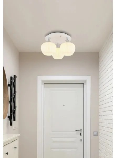 Plafonieră Globo 15548-3DW MAXY 3xE27/40W/230V alb
