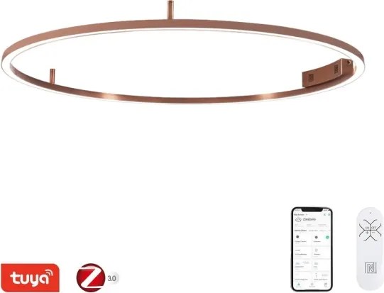 Immax NEO 07325-120C-LED Plafonieră dimerabilă FINO 72W/230V 120 cm Tuya roz auriu + telecomandă