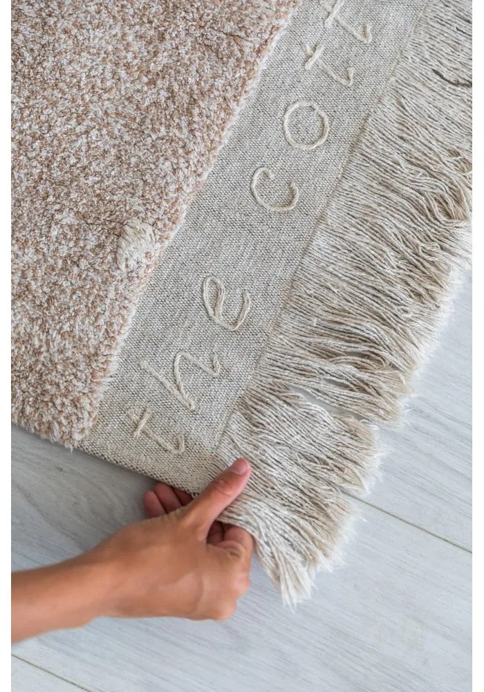 Covor bej lavabil/țesut manual din bumbac 140x200 cm Woods Symphony Linen – Lorena Canals