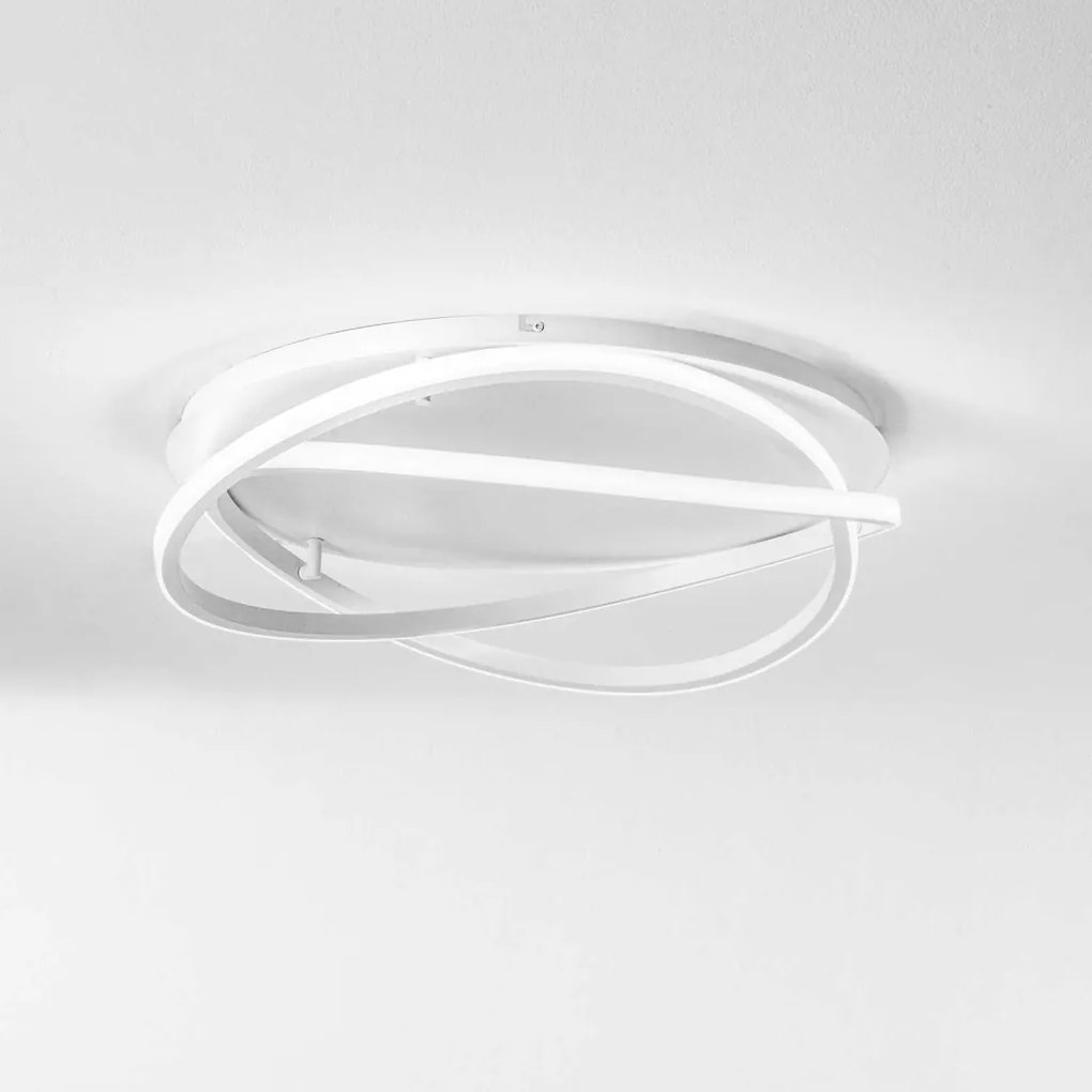 Plafoniera LED design modern ATIA 60cm alb sau negru