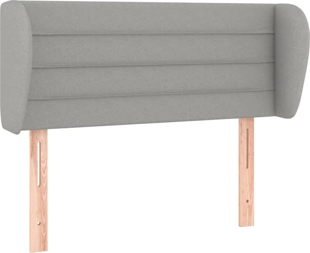 vidaXL Tăblie de pat cu aripioare gri deschis 83x23x78/88 cm textil