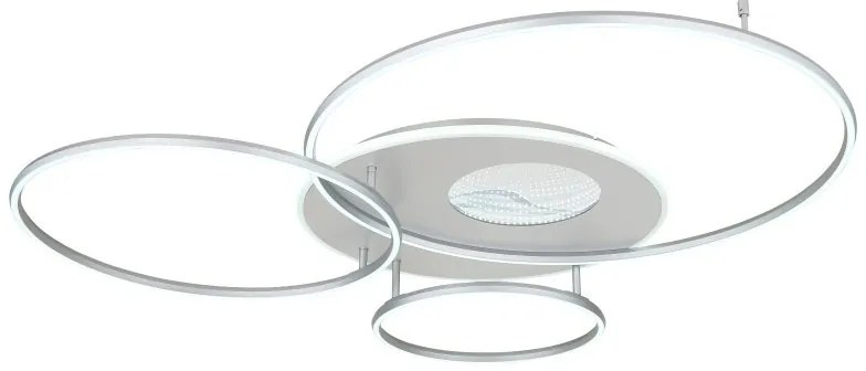 Lustra LED aplicata cu telecomanda INVERTINA argintiu