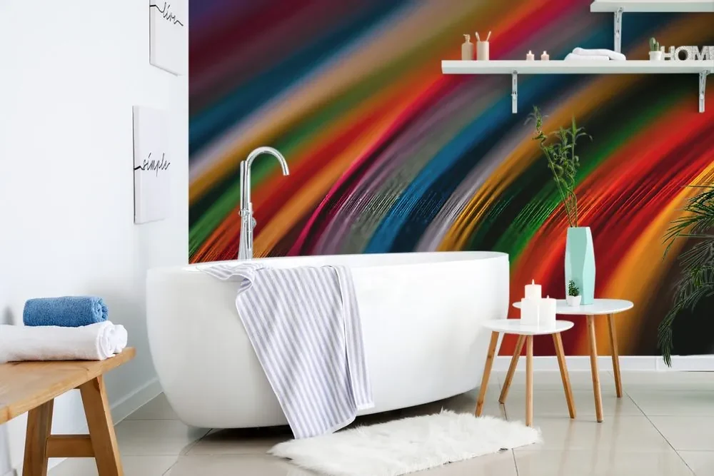 Tapet detaliul materialului colorat