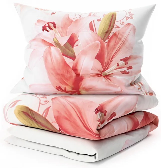 Lenjerie de pat din bumbac 3D LILYVIA, gri Dimensiune lenjerie de pat: 70 x 90 cm | 140 x 200 cm