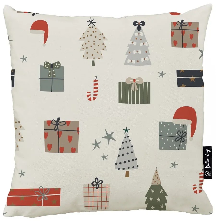 Față de pernă 45x45 cm cu model de Crăciun Gifts From Santa – Butter Kings