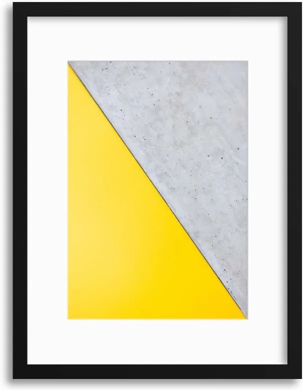 Imagine în cadru - Grey/Yellow Abstraction 30x40 cm