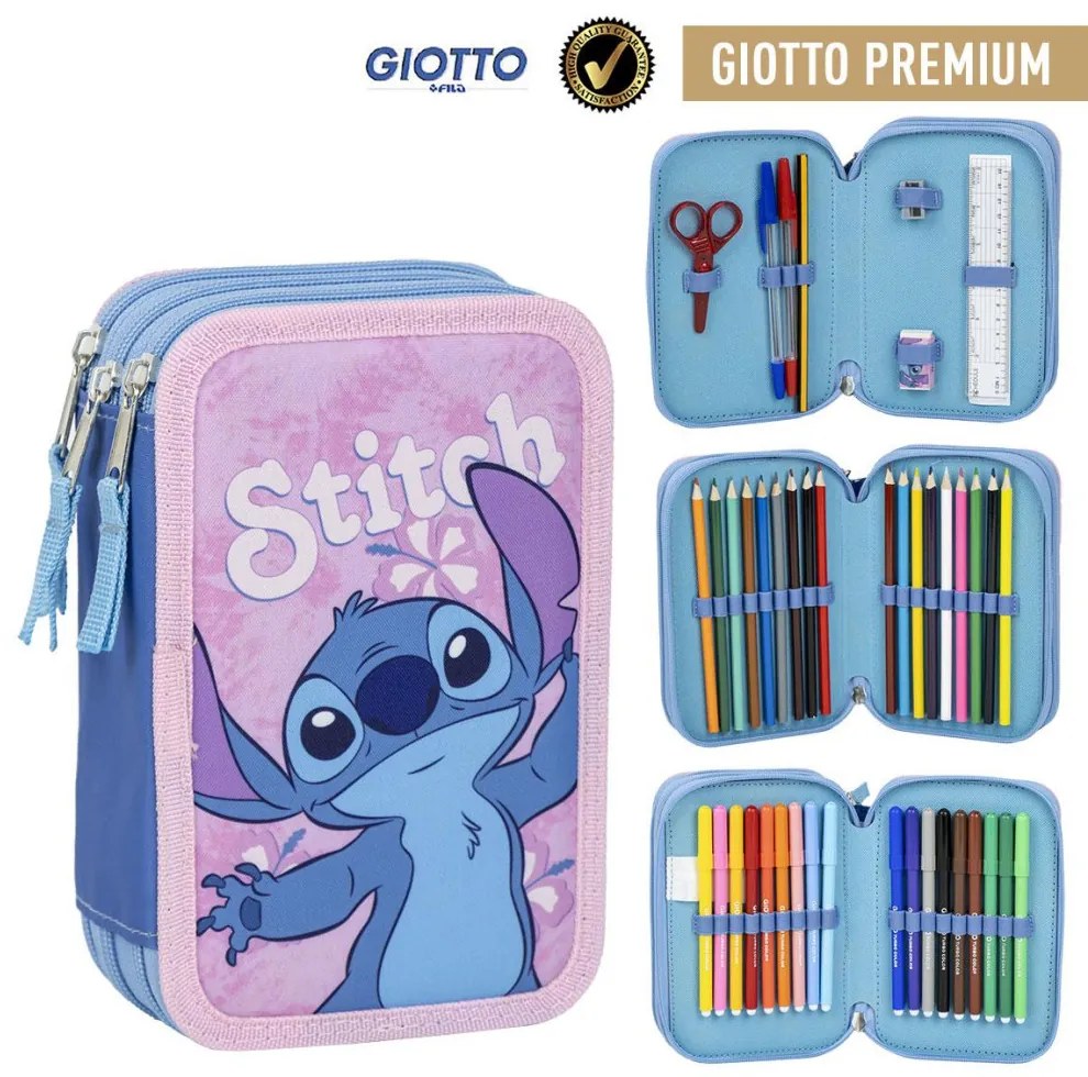 Disney Lilo și Stitch Hibiscus penar cu 3 etaje umplut