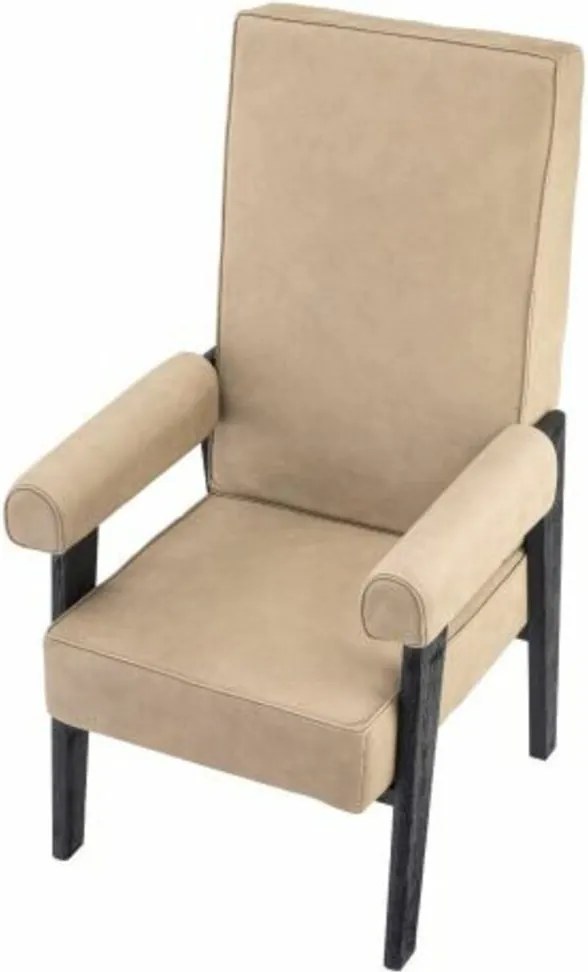 Fotoliu design clasic din piele naturala Milo, bej 114839 HZ