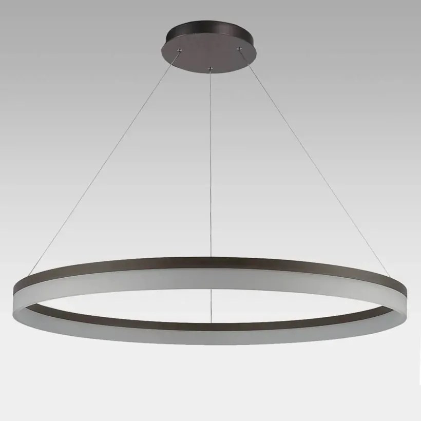 Lustra LED XXL circulara suspendata Ara 100cm, Bronz