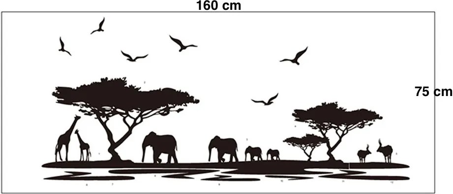 Autocolant de perete "Africa" 160x75 cm