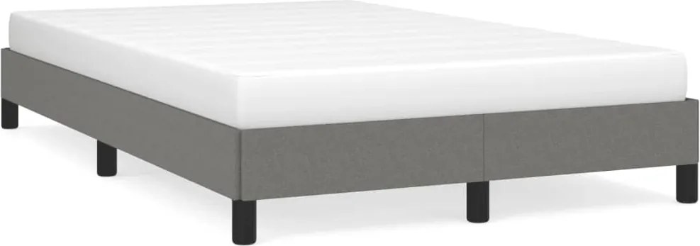vidaXL Cadru de pat fără saltea gri închis 120x190 cm țesătură