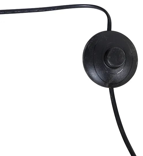 Lampă cu arc din oțel cu bază din marmură albă reglabilă - XXL