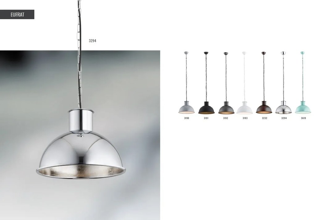 Lustra/Pendul modern stil industial EUFRAT crom