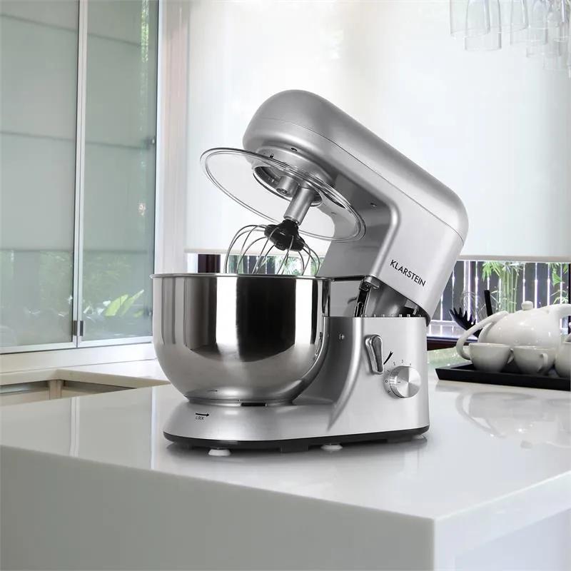 Bella Argentea, robot de bucătărie + vas argintiu, culoare argintie