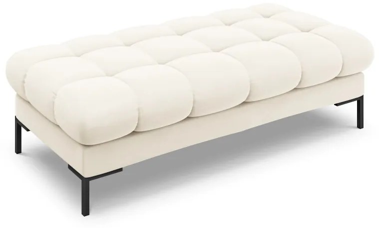 Banca tapitata Bali velvet/picioare negre – L133 x l62 x h41