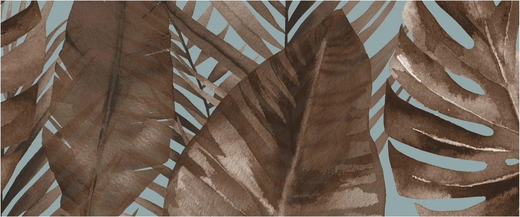 Tablou - Frunze de palmier acvarel (120x50 cm)