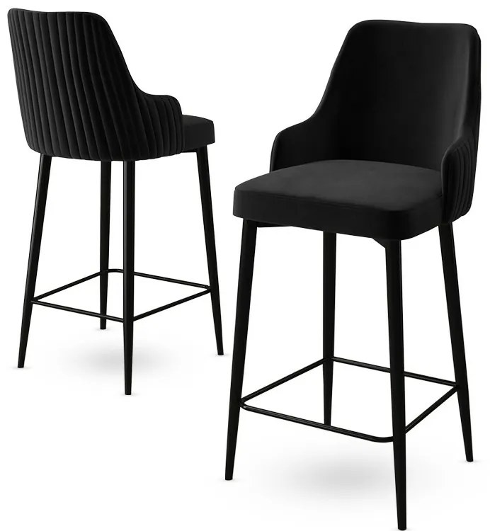 Set de scaune de bar Enox Black, 6 buc.