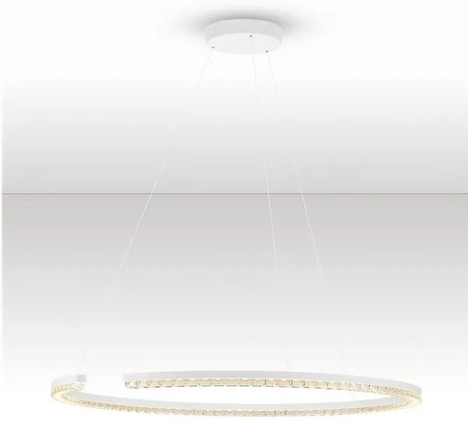 Lustra circulara aluminiu alb GREAMY D-85cm