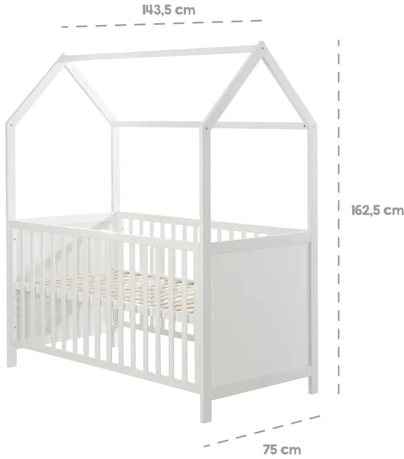 Pătuț alb 70x140 cm – Roba