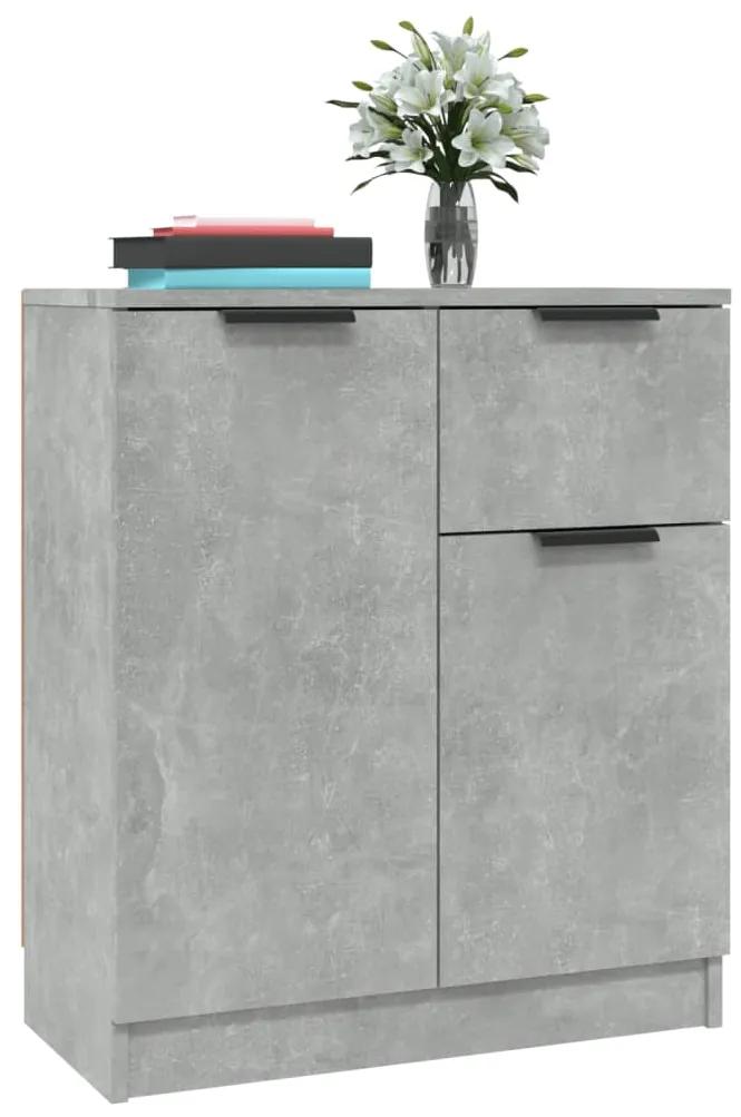 Servanta, gri beton, 60x30x70 cm, lemn prelucrat 1, Gri beton