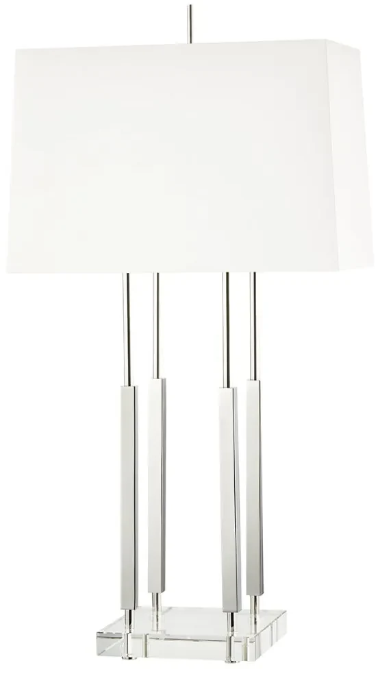 Veioza, lampa de masa design deosebit RHINEBECK nichel lucios