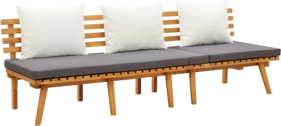 vidaXL Pat de zi de grădină, 200x65 cm, lemn masiv de acacia